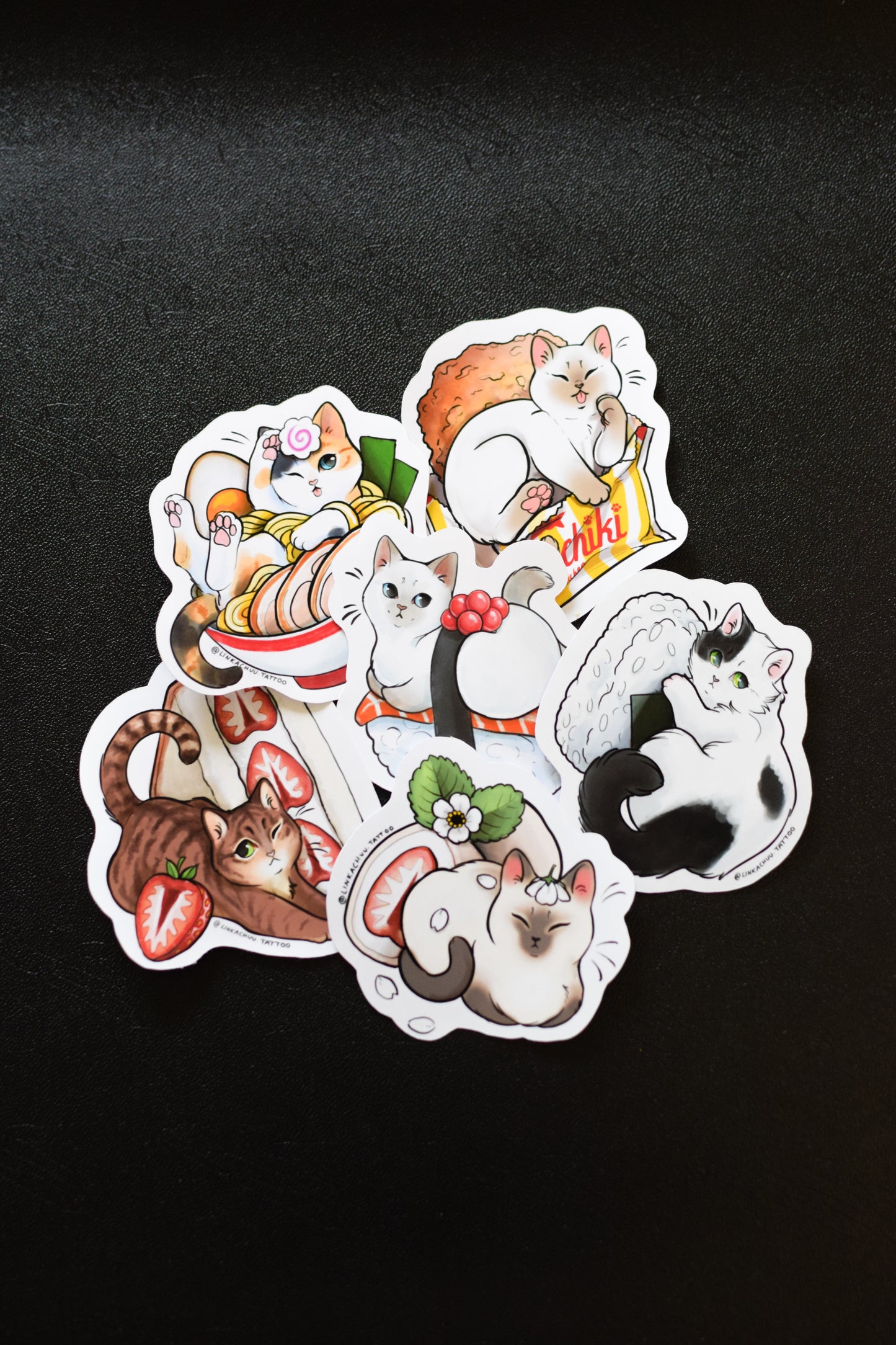 Konbini Kitties Sticker Pack - Japanese food themed cats!